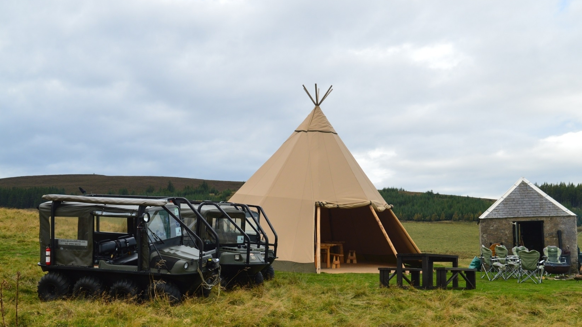 Whisky launch in the Highlands, Scotland — a Fjell tipi corporate event